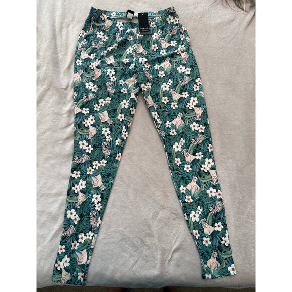 Torrid Disney The Jungle Book Green Floral Print Leggings Sz 0 / 12 Baloo - Picture 2 of 7